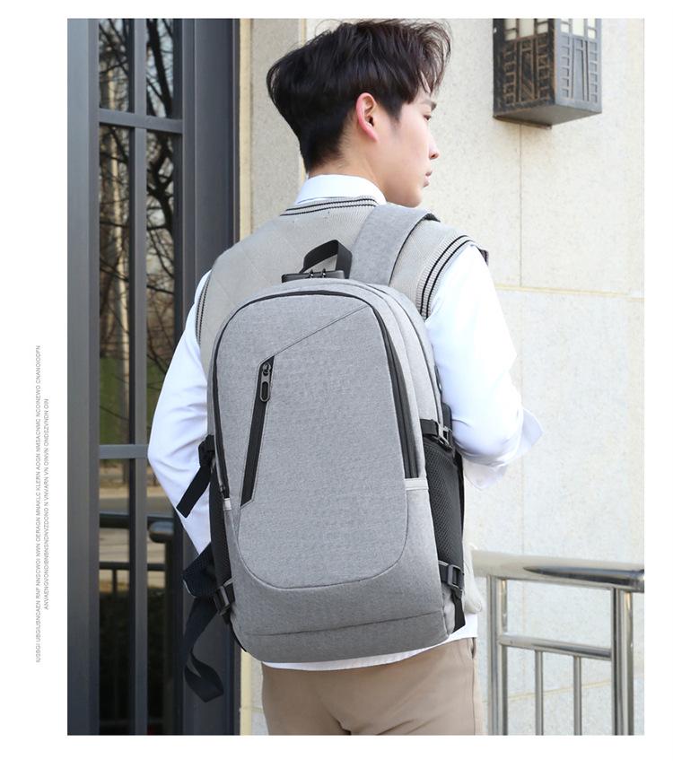 Men's Large Capacity Waterproof Oxford Backpack for College & Travel