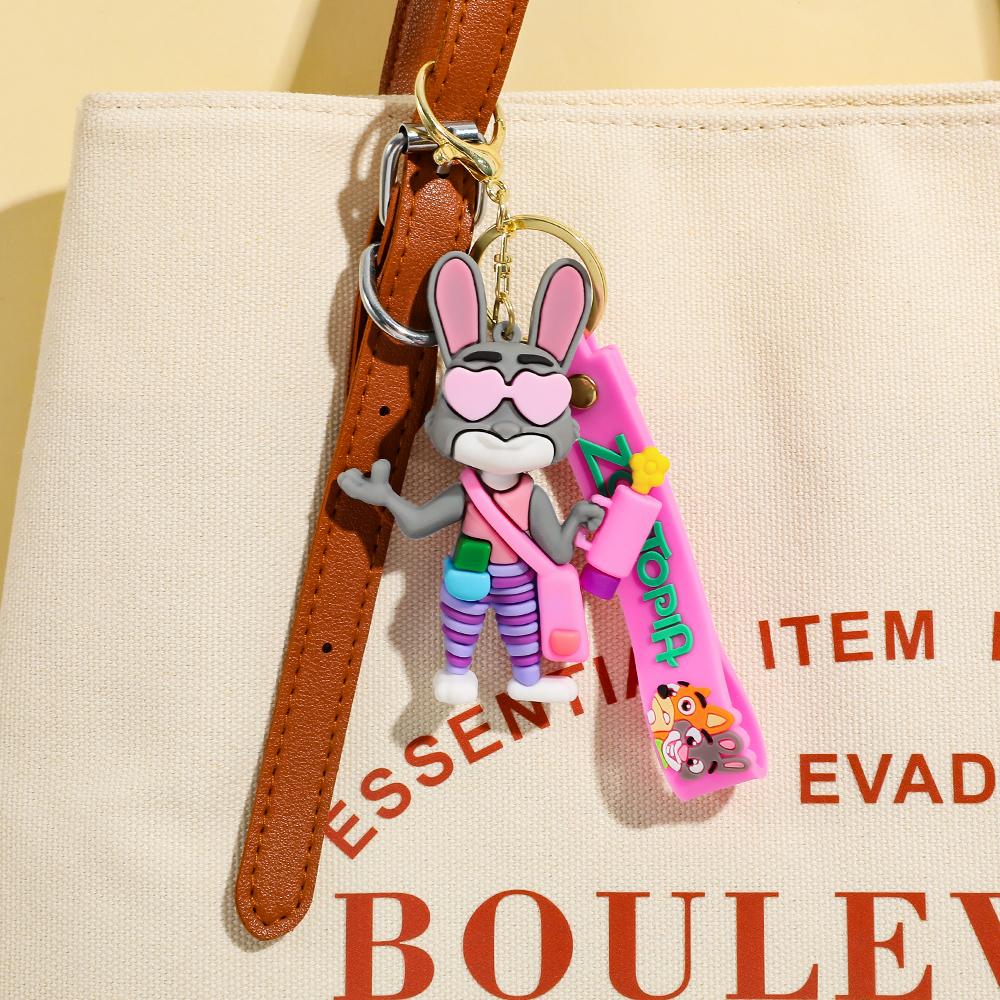 New Anime Zootopia 2 Figure Cute PVC Doll Car Key Ring Accessories Bag Pendant Charm Perfect Christmas Gift for Her