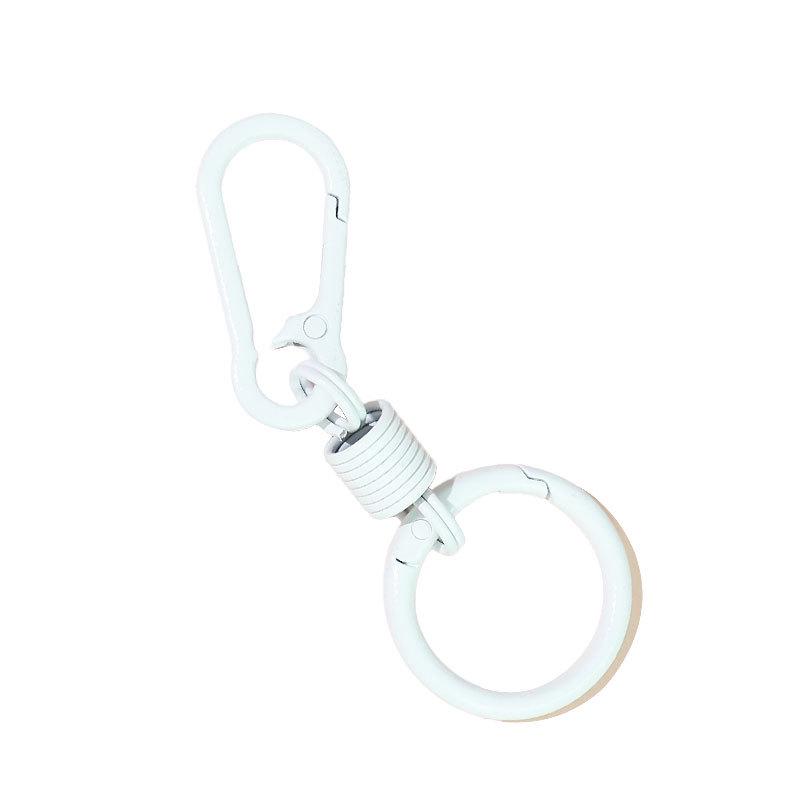 Colorful Zinc Alloy Carabiner Keychain with Rebound Finger Ring