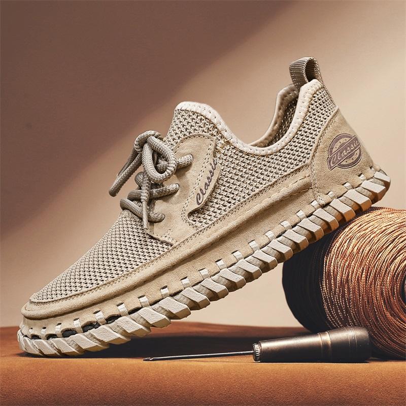 Fashion New Trend Man Hiking Shoes Lightweight Soft Mesh Flats Comfortable Non-slip Sneakers Outdoor Casual Sports Shoes Men's Trainers