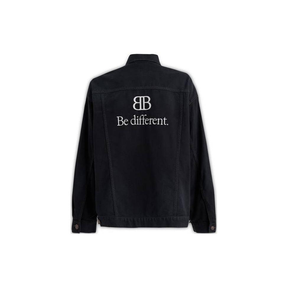 Balenciaga FW22 Denim Jacket Regular Fit Men's Black 732230TNW541129