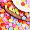 500g About 1850Pcs 9mm DIY Acrylic Flower Shape Candy Color Findings Jewelry Accessories Loose Spacer Beads Solid Color