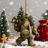 Sasquatch Christmas Ornament 2D Flat Acrylic Hanging Charm Xmas Tree Decoration Festive Gift for Surf Lovers