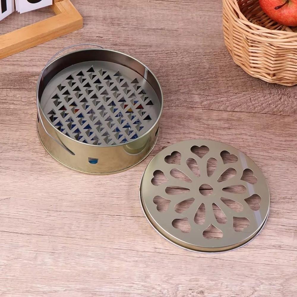 Hollow Out Incense Burner Box with Handle Lid Mosquito Incense Box Sandalwood Box  Home Decorative