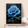 5d DIY Diamond Painting Cross Stitch Blue Rose Diamond Embroidery Flowers Mosaic Full Round Drill Home Decor