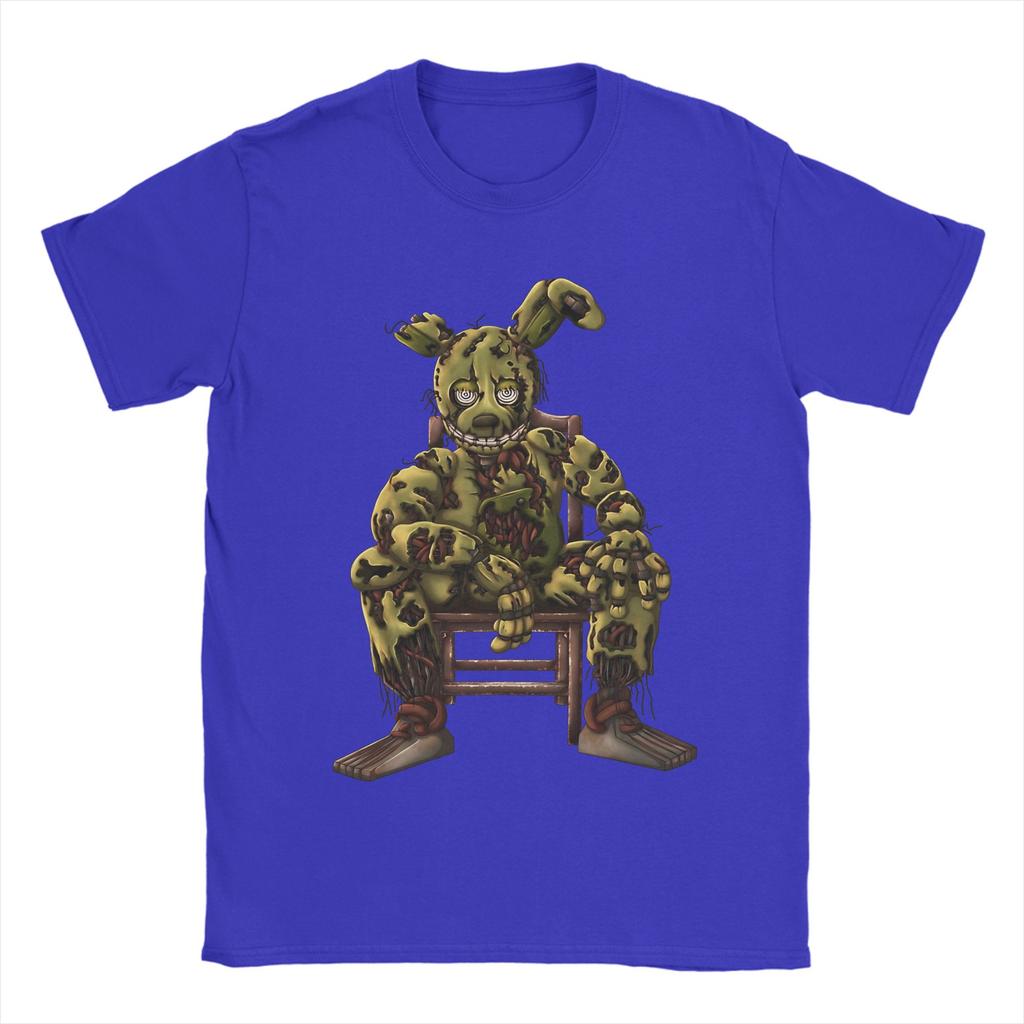 Springtrap Seduto su Sedia Five Nights At Freddys Maglietta Estiva Magliette Unisex 100% Cotone Girocollo Magliette Oversize Stile Streetwear