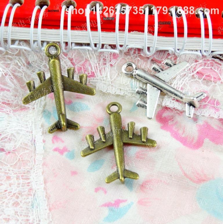 

Ретро брелоки для мобильного телефона в виде самолетов - Античная бронза/серебро, 2 г, 50 шт./пакет