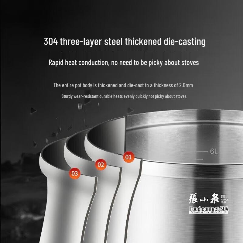 Zhang Xiaoquan 20cm Three-Layer Steel Soup Steamer Pot