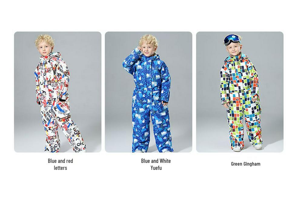 Combinaison de Ski MUTUSNOW pour Enfants - Combinaison de Neige Chaude Une Pièce pour Garçons/Filles