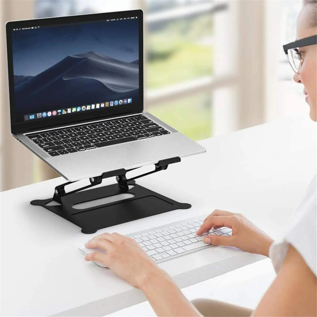 Adjustable Laptop Stand Ergonomic Portable Computer Stand with Heat Vent to Elevate Laptop Heavy Duty Laptop Holder Compatible
