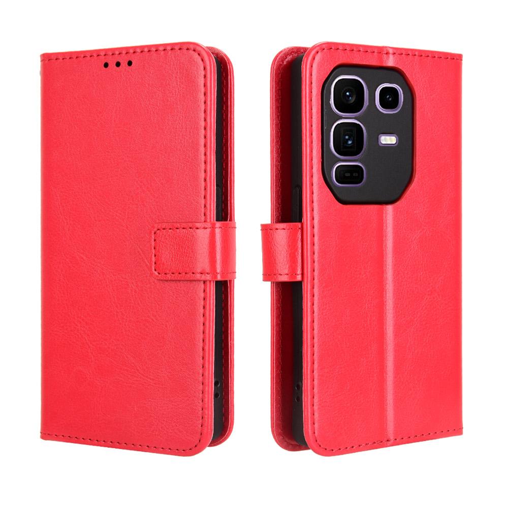 

Чехол-книжка для Infinix Note 50 Pro+ Plus Кожаный чехол [Флип Кожа Винтаж] Кошелек Противоударный Прочный Ретро Чехол для телефона Infinix Note 50 Pro+ Plus красный