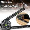 Miter Saw Protractor Aluminum 360° Rotatable Horizontal Angle Ruler Precision Laser-Inside & Outside Miter Angle Measure Finder