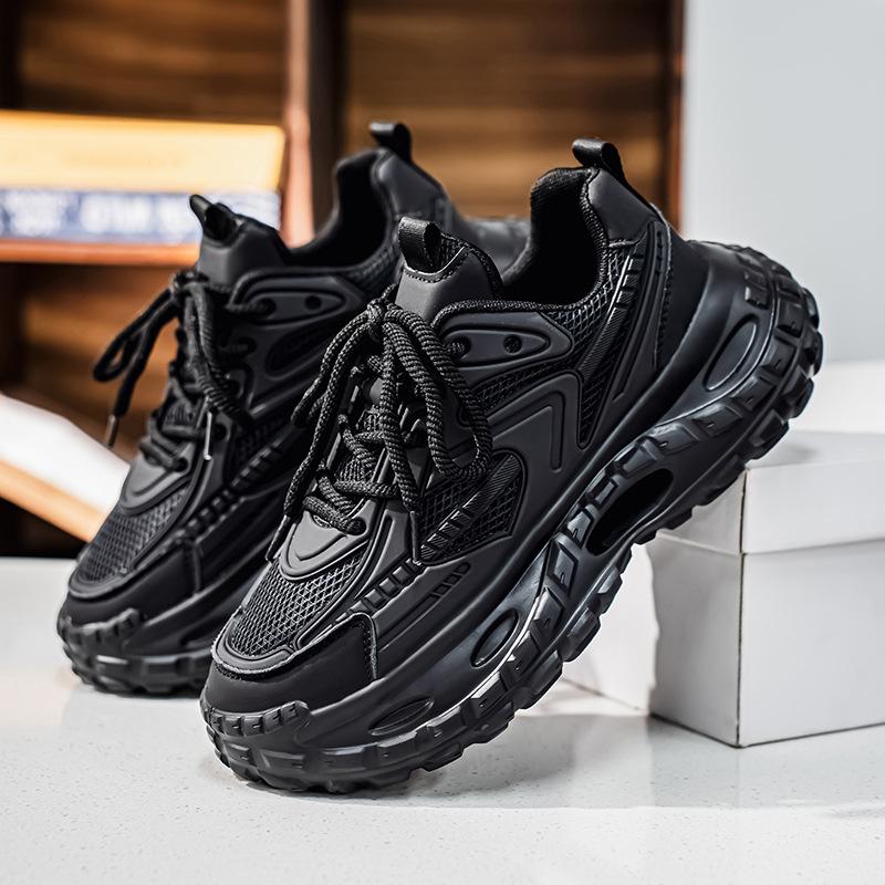 Dad Shoes Mesh Breathable Low Top Comfortable Cold i Sticky Shock Absorbing Sneakers Tire Bottom