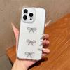 Transparent Drip Glitter Phone Case For Iphone16Promax Bow Apple 17 Fashion