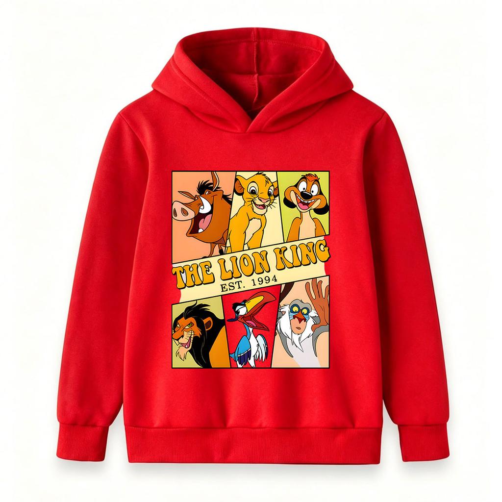 Kids Boys Girls Crewneck Hoodie, 1994 Retro Classic Animal Themed Printed Casual Pullover Sweatshirt, Soft Warm Long Sleeve Top for Daily Outdoor