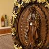 Religious Wood Carving Guadalupe Virgin Mary Statue Figure Madonna Catholic Family Church Wall Decor