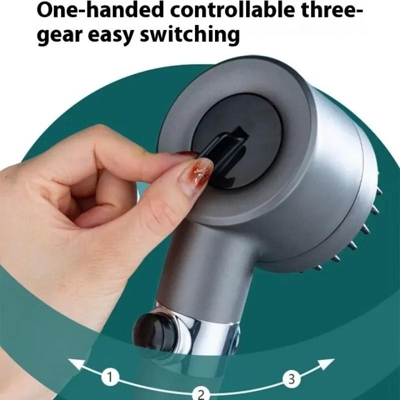 Powerful Supercharged Shower Head with Four - In - One Functions of Showering, Bathing Filtering and Spraying for Bathroom Decor