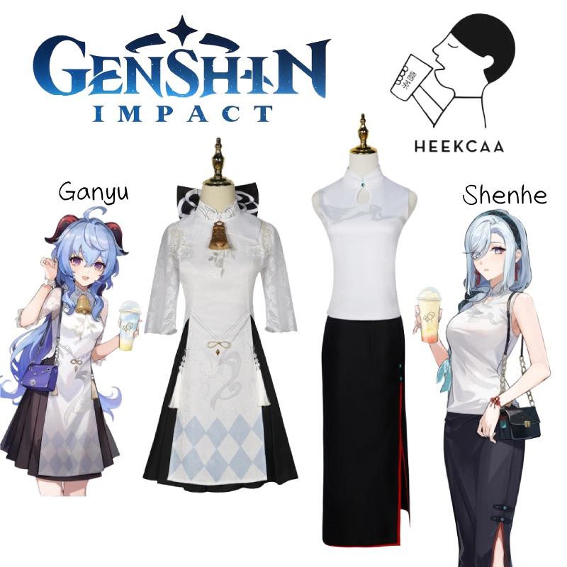 Polyester Fabric Genshin Impact Amber Tea Collaboration Cosplay Costume Elegant And Charming Anime Game Clothing