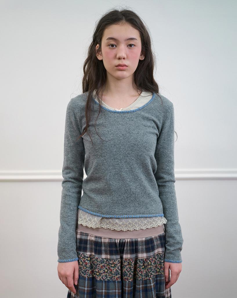 Nokeontencheu 266. Stitch Knit _ Gray