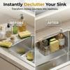 Kitchen sink sponge rack – 2026 new suction cup sink corner rack, cubic storage organizer.