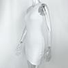 Sommer Ärmellos Sexy Tasche Hüfte Kurz Kleid Einfach Schlankmachend Tanktop O-Ausschnitt Mini Kleider Basic Mode Bodycon Party Elegant Kleidung