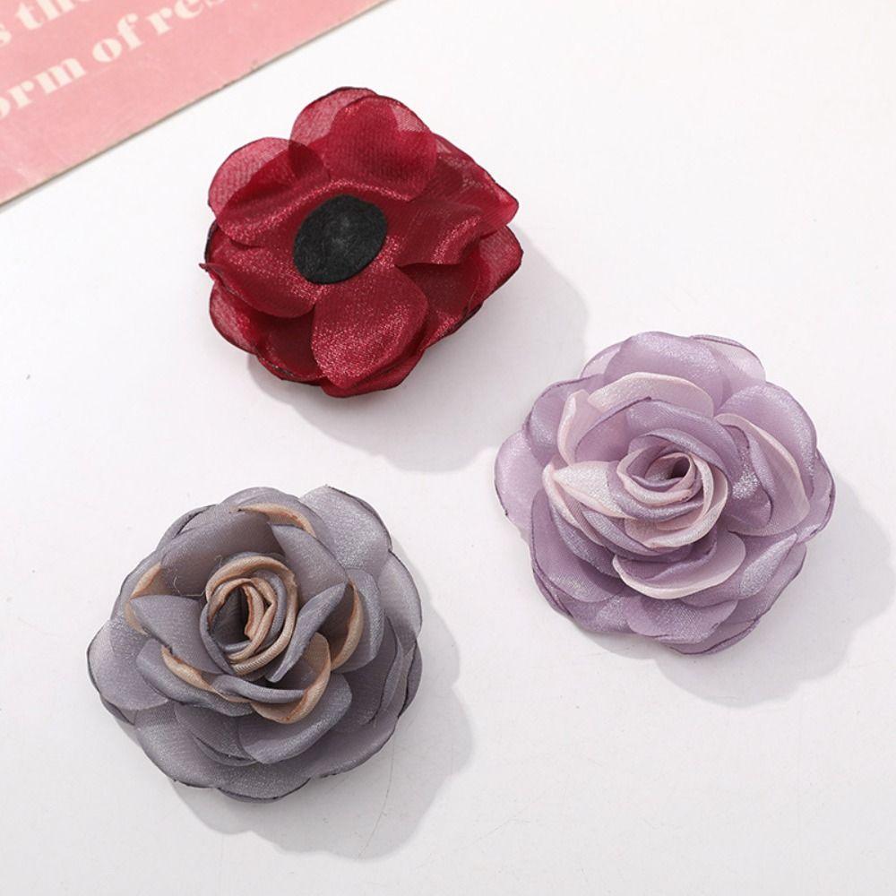 

10PCS 3D Chiffon Flower Patches Blossoms Cloth Applique Multipurpose Cloth Patch Dress Decoration фиолетовый