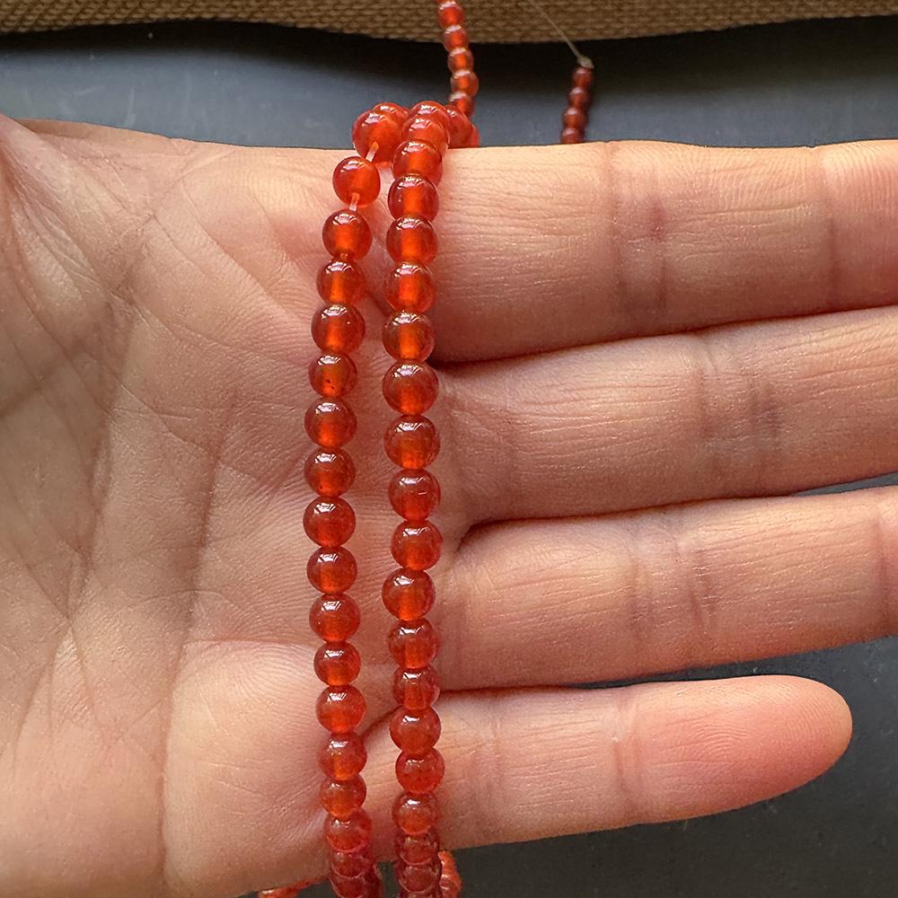 Natural Red Agate Round Beads for Handmade DIY Necklace Jewelry, 4-14mm