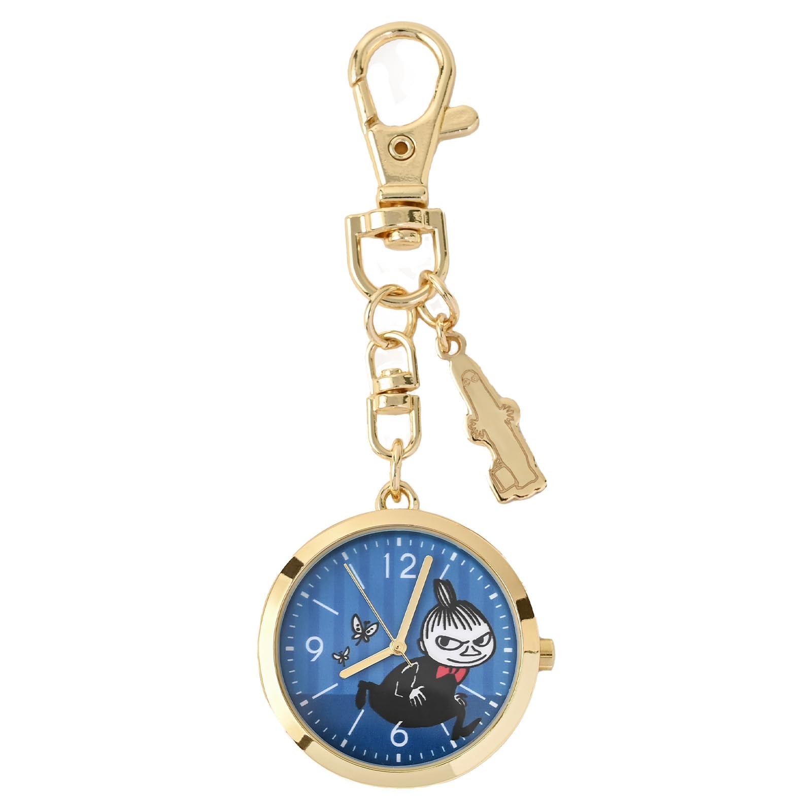 Fieldwork Analog Pocket Watch Keychain with Moomin Design Comes in Special Bag Suitable for and Business Moomin Red Women s - Cute, Packaging, Charm, синий