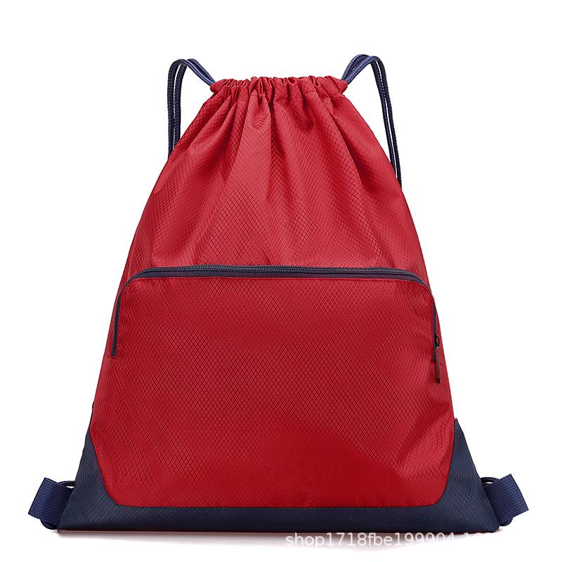 Durable Multi-Pocket Sports Bag for Basketball & Football Training - Drawstring Oxford Cloth Storage Bag
