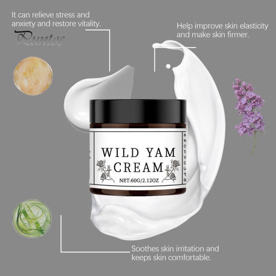 1/2/3Pcs Organic Wild Yam Cream for Hormone Balance Menopause Relief Lavender Scent Soothing PMS Care Cream with Natural Ingredients