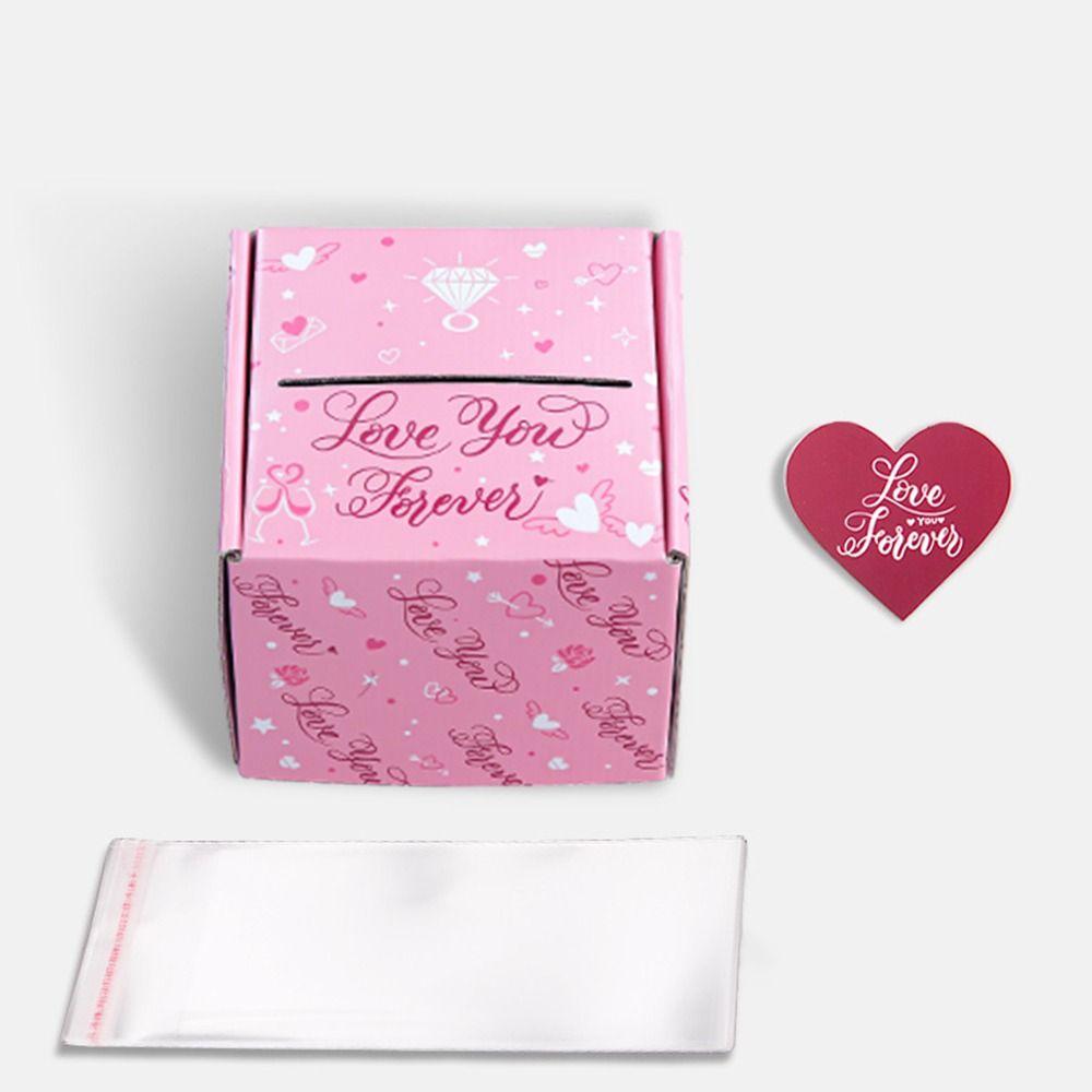 

New Happy Birthday Happy Birthday Surprise Money Box Cake Decoration Surprise Cash Money Clip Paper Cash Pull Gift Boxs рожевий