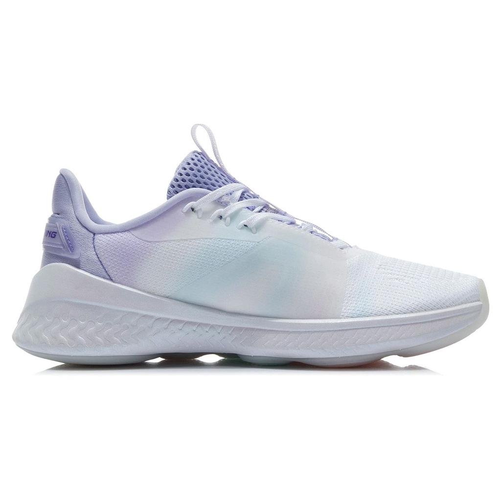 Li-Ning Unbounded 2 Shock Absorption Non-Slip Wear-Resistant Breathable Lightweight Low-Top Casual Shoes Women sneakers White Purple AFPR022-5
