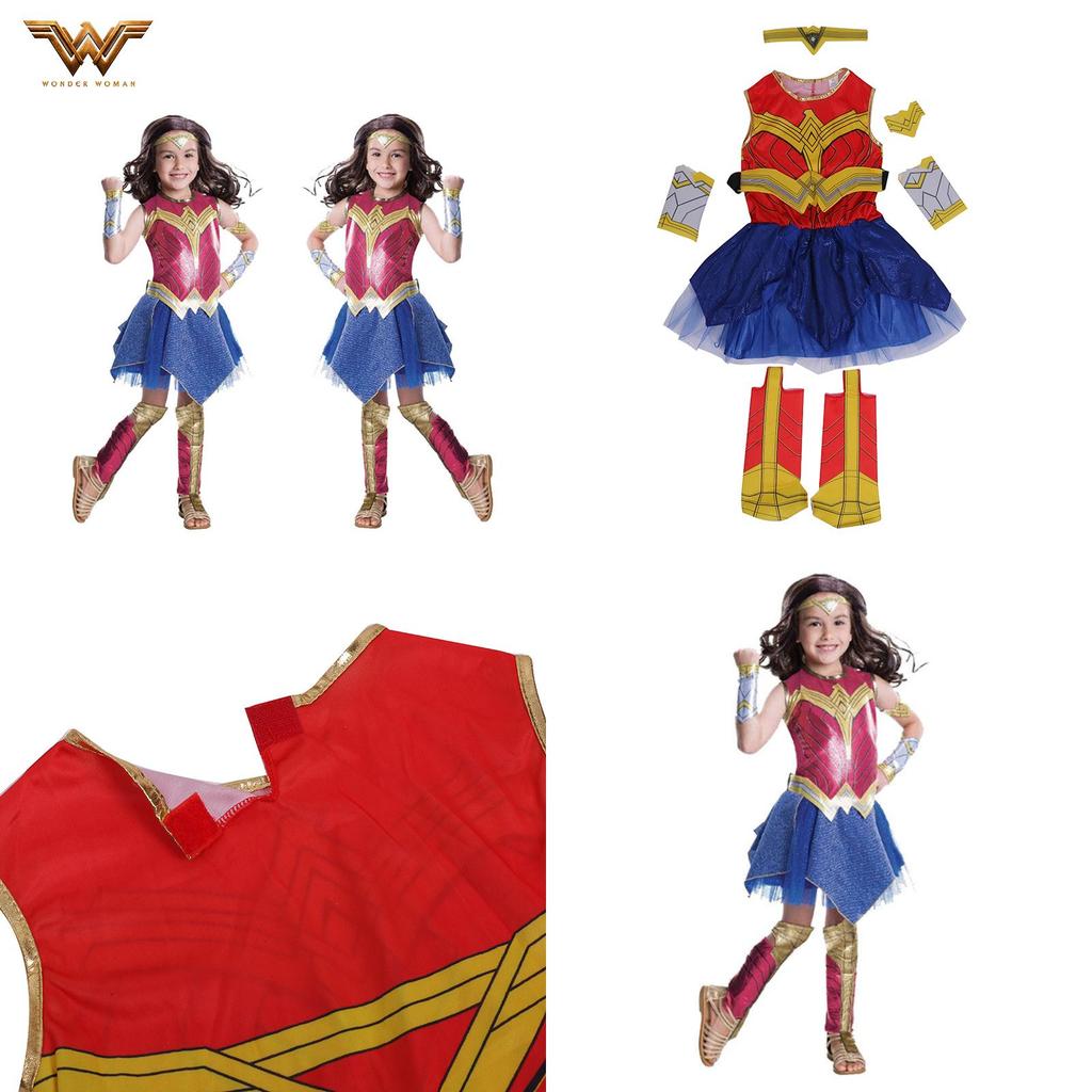 Squisito Costume da Cosplay di Wonder Woman Materiale in Poliestere di Alta Qualità Per Ragazze