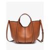 Z Home Damen 2025 Crossbody Mini-Tote: Korbtasche mit Ziernaht, Lässiger Mutter-Kind-Stil.