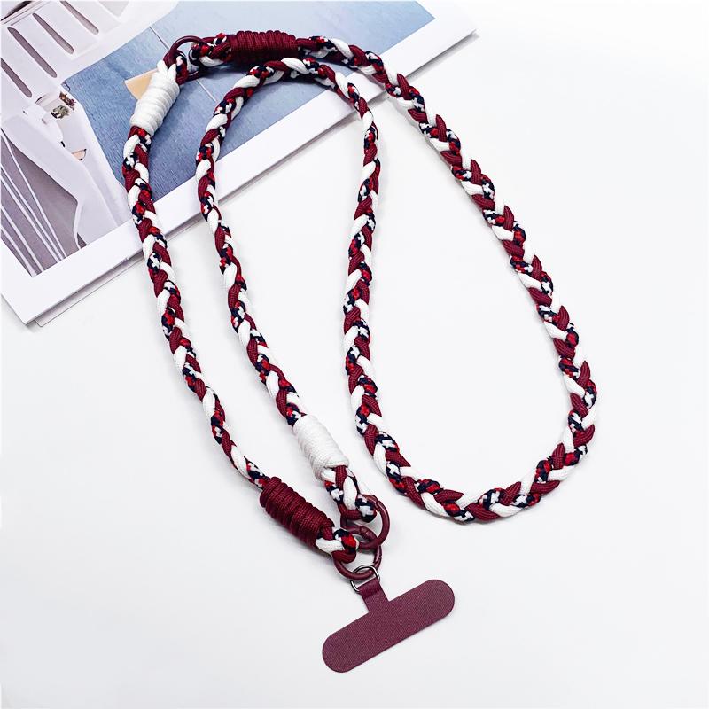 

2in1 New Fashion Mobile Phone Lanyards Universal Neck Hanging Wrist Woven Rope Multi functional Couple Phone Lanyard Bag Rope Polyester / Nylon