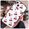 Cherry Pattern Case For iPhone 15 Pro Max 14 13 12 11 16 17 Pro Max mini 15 16 Plus 16e 17 Air Phone Cover
