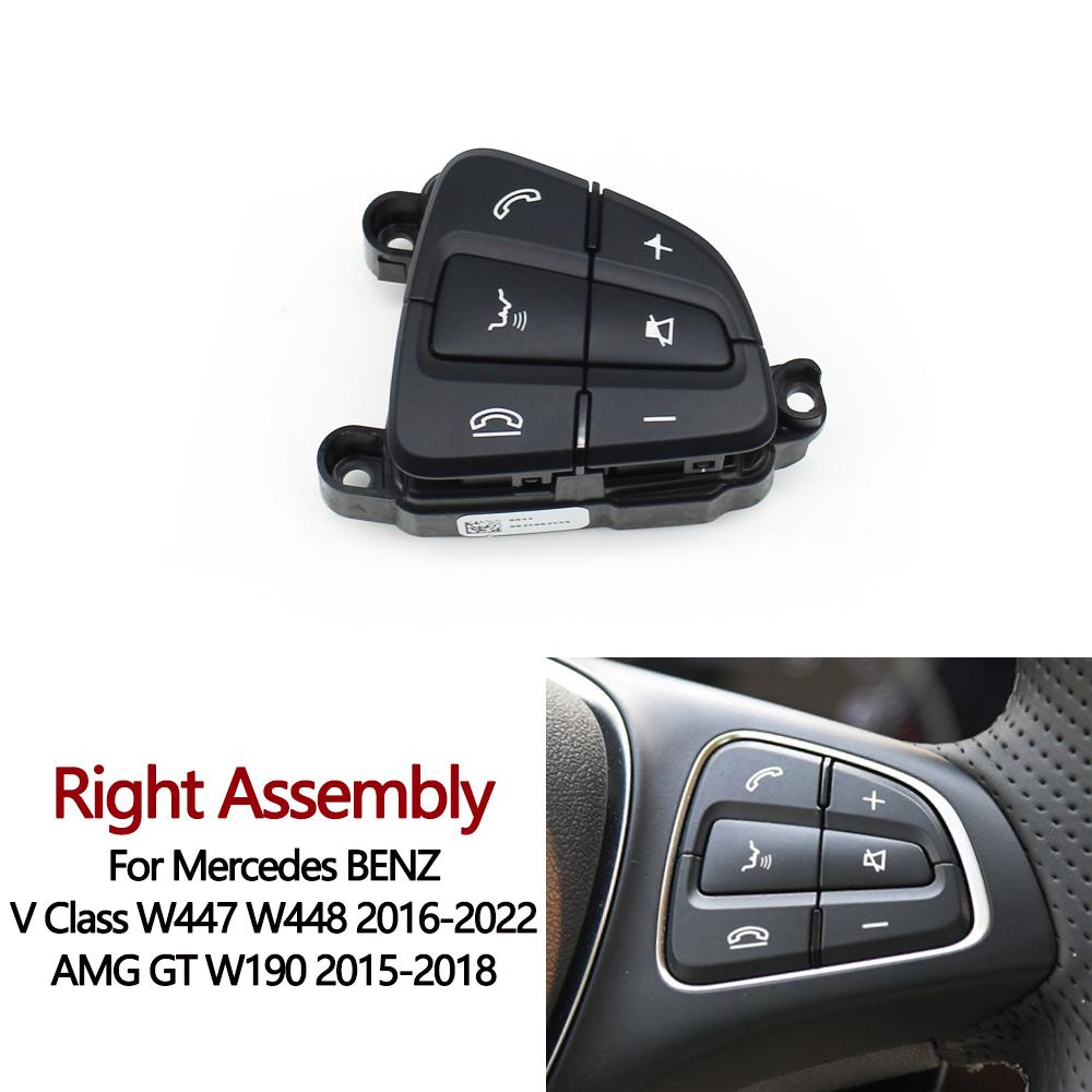 Car Steering Wheel Buttons Multi-function Control Switch Button Cover For Mercedes Benz V Class W447 W448 AMG GT W190 0999050151