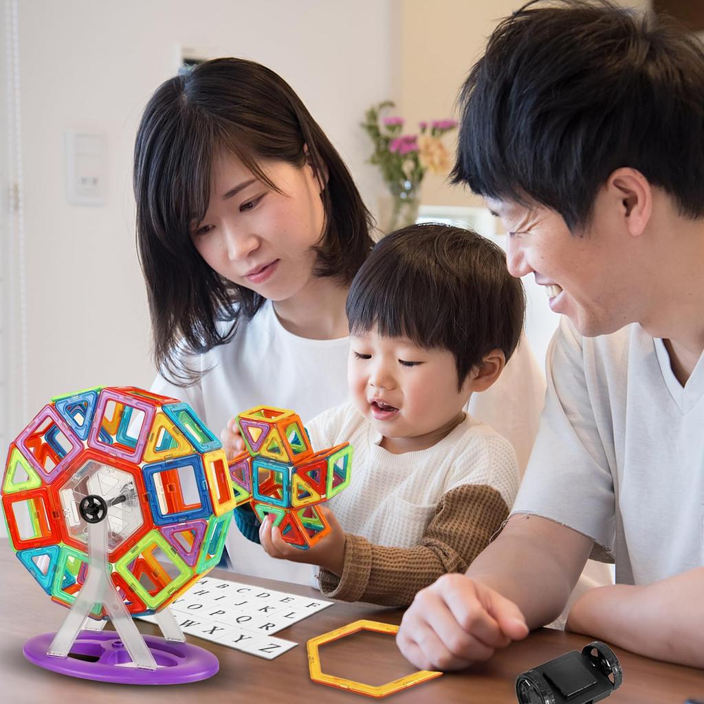 AQvrtxn 135 Pcs Magnetic Building Magnetic Building Educational Toys for Boys and Blocks Blocks, Toys, Blocks, Kids, Girls,