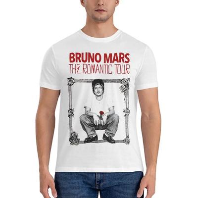 Homens Mulheres Bruno Mars The Romantic Tour 2026 Camisetas Roupas Moda 100% Algodão Camiseta Tee Roupa Verão Feminina Masculina Roupa