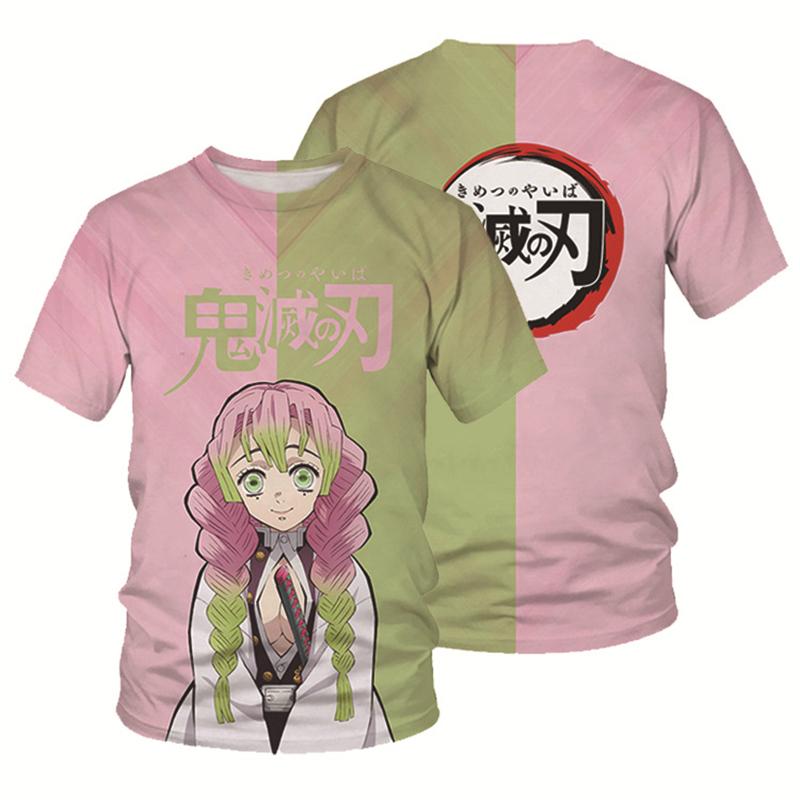 Moda estiva Anime Demon Slayer Kochou Shinobu 3D T Shirt Bambini Casual T-shirt Boy Girl Unisex Abbigliamento Tshirt oversize Top