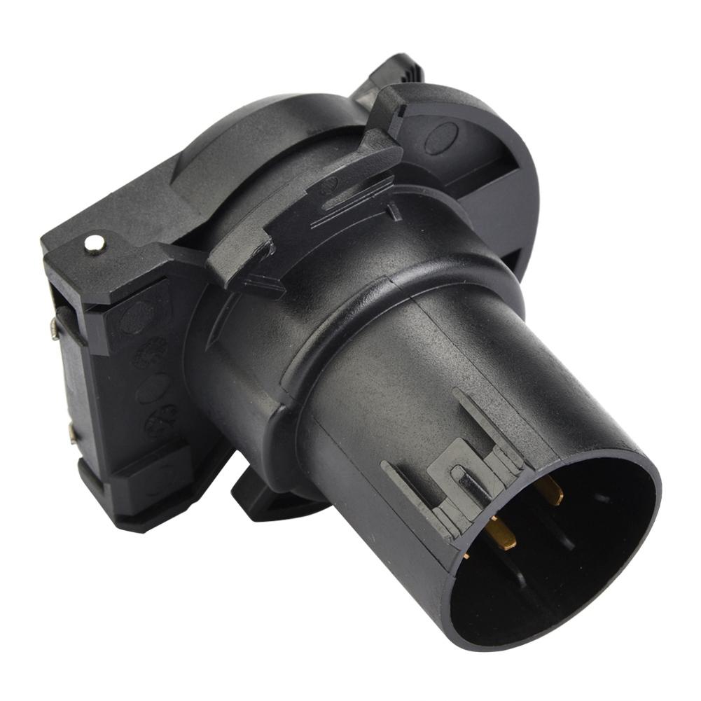 7 Pin Car Trailer Socket Plug Adapter Connector for Caravan Towbar Towing 12-24V US Plug