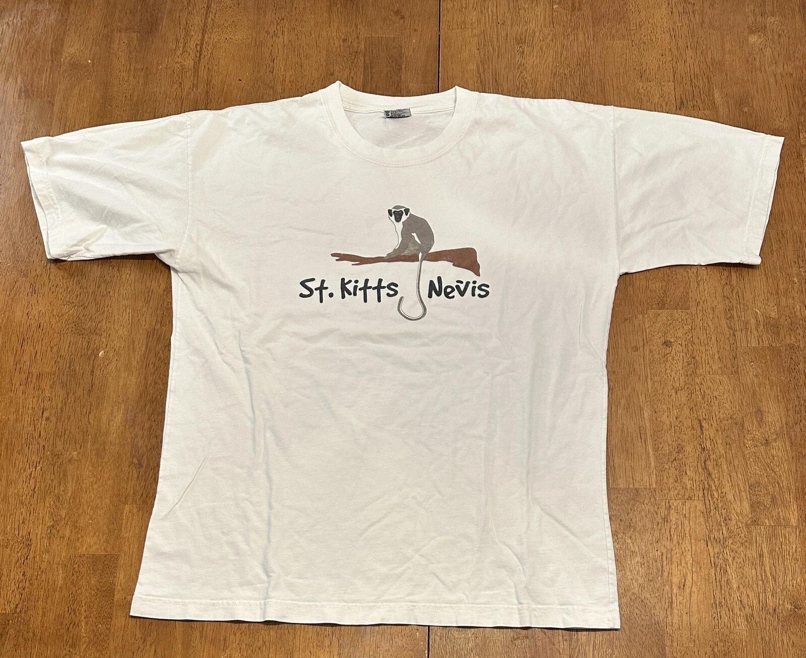 St. Kitts & Nevis T Shirt Vintage Large Lemur S