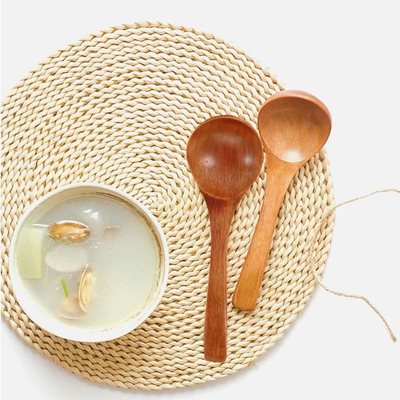 Buy Natural Wooden Ladle Long Handle Spoon Kitchen Cooking Tool