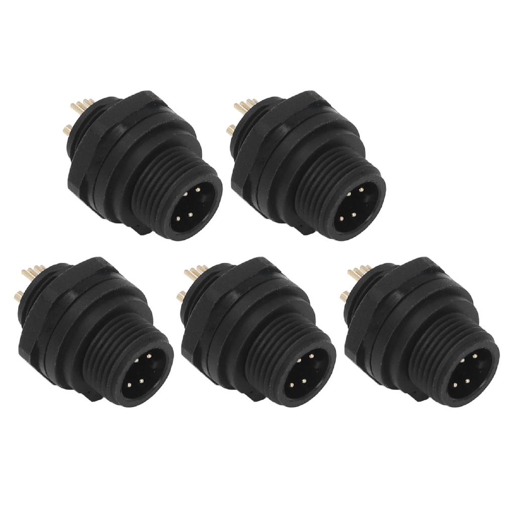 5Pcs Industrial Waterproof Connector IP67 4 Pin Electrical Aviation Wire Cable Quick Plug Socket E7 Buckle