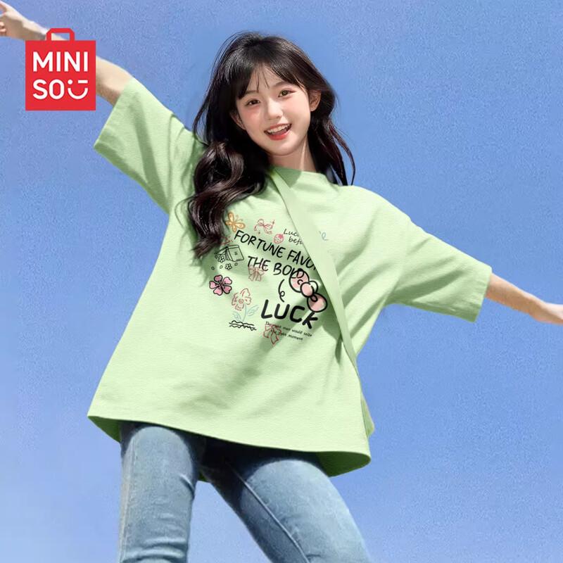 MINISO Women s Pure Cotton Loose Fit T-Shirt S