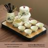 Panda Ru Kiln Kung Fu Tea Set: 2024 Gaiwan & Teapot, Ideal for Home or Gift