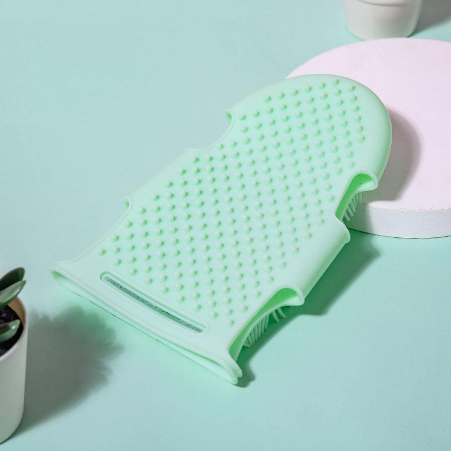 1 Pcs Japanese Lovely Wind Bathing Brush With Silicone Massage And Cutin Removing Gloves Pet Bath Brush And Body Scrubber