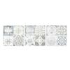 Kitchen Bathroom Wall Stickers 3Pcs 2D Retro Floral Tile Stickers, Self-Adhesive Waterproof Oil Proof Water Resistant Covers Decals, Peel &