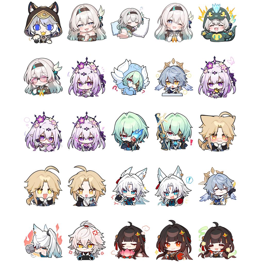 50Pcs Honkai Impact 3rd Game Star Trail Waterproof Stickers, Honkai Impact Starry Sky Cute Decals, Phone Cases, Laptop Cases, DIY Laptop Collectibles