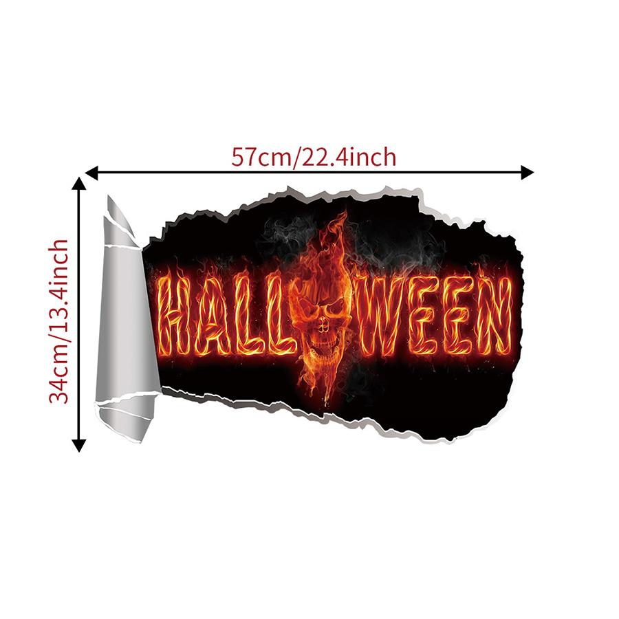 Halloween Horror Wall Sticker, Spooky Stickers & Floor Decals for Halloween Party, Haunted House & Home Horror Decorations